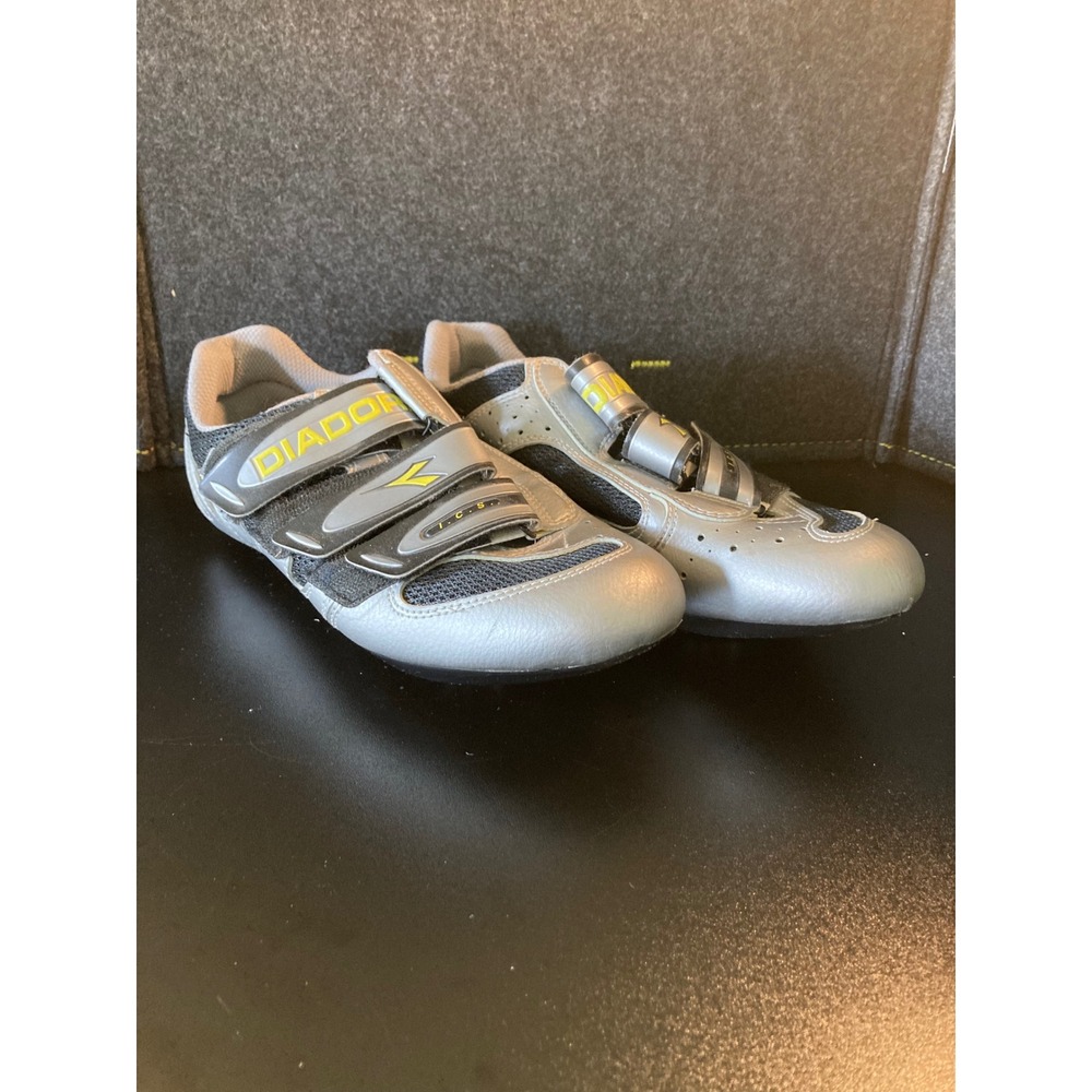 Diadora ICS Cycling Shoes EU 41 Shimano SPD-SL Cleats Silver Black Road Bike